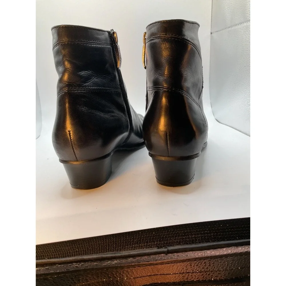 Regarde Le Ciel Stefany 396 Ankle Boots‎ Black Leather Patchwork Sz 40 US 8 $210